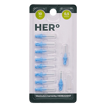 HERO Doplňkové balení mezizubních kartáčků 0,5 mm modré (Mezizubní kartáčky)