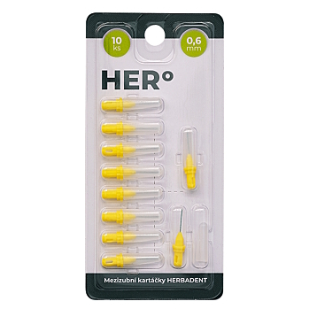 HERO Doplňkové balení mezizubních kartáčků 0,6 mm žluté (Mezizubní kartáčky)