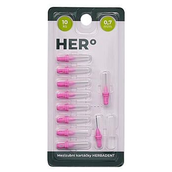 HERO Doplňkové balení mezizubních kartáčků 0,7 mm růžové (Mezizubní kartáčky)