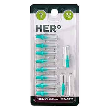 HERO Doplňkové balení mezizubních kartáčků 0,9 mm zelené (Mezizubní kartáčky)