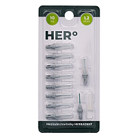 HERO Doplňkové balení mezizubních kartáčků 1,2 mm šedé
