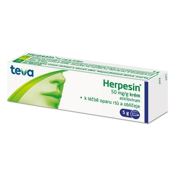 HERPESIN 5% Krém 5 g (Na opary) - Jednodruhové