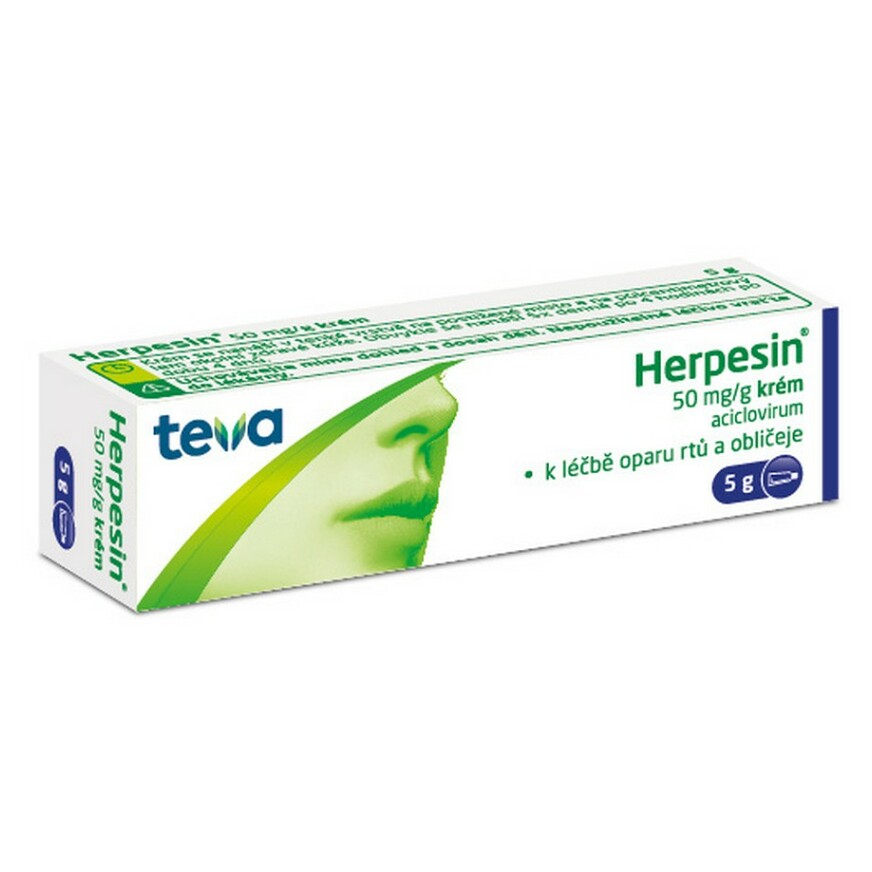 HERPESIN 5% Krém 5 mg