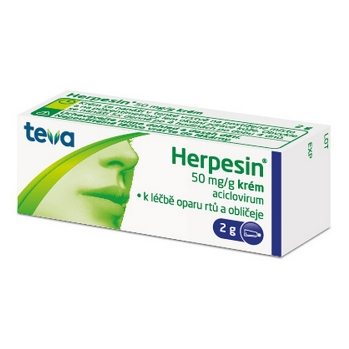 HERPESIN Krém 5 % 2 g (Na opary) - Jednodruhové