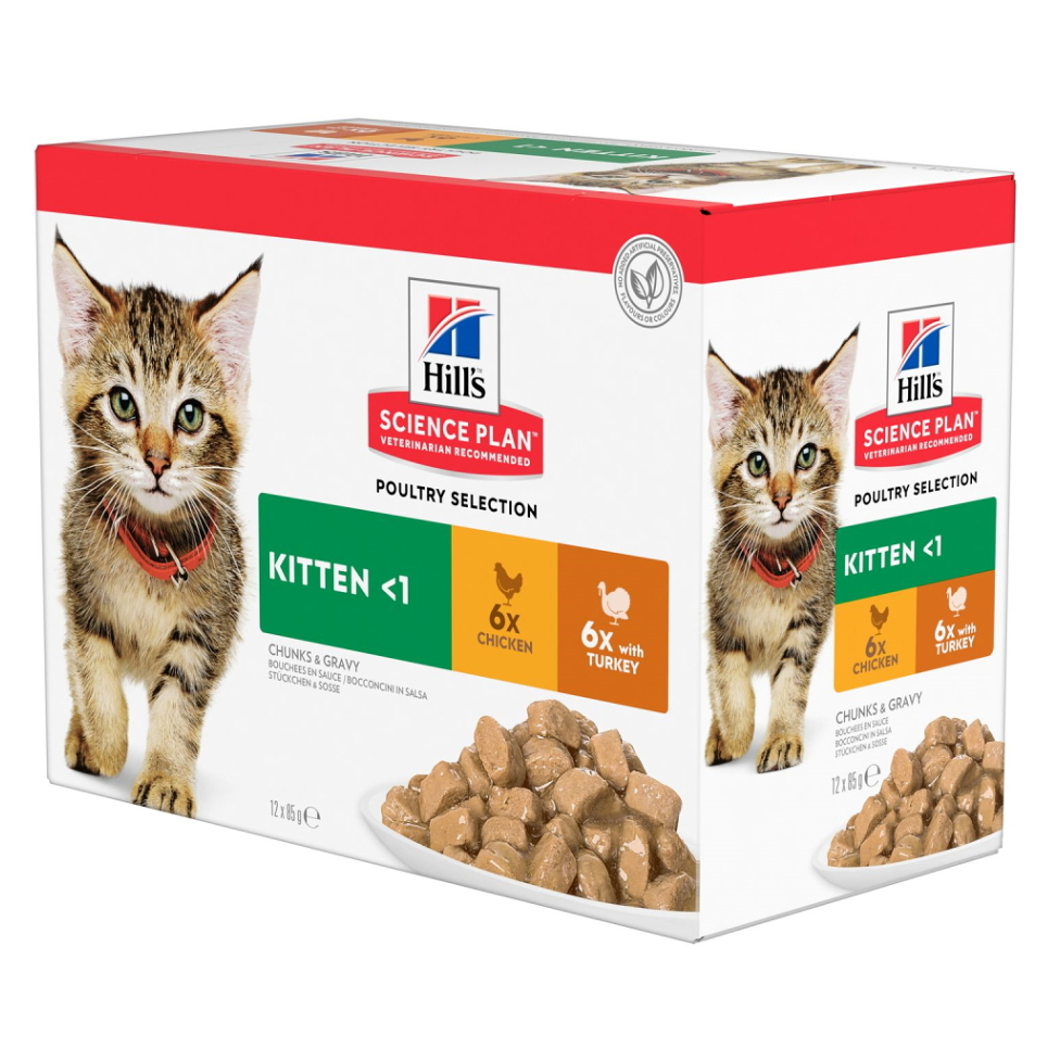 Levně HILL'S Science Plan Feline kapsičky multipack pro koťata 12 x 85 g