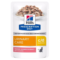 HILL'S Prescription Diet c/d Multicare losos kapsičky pro kočky 12 x 85 g