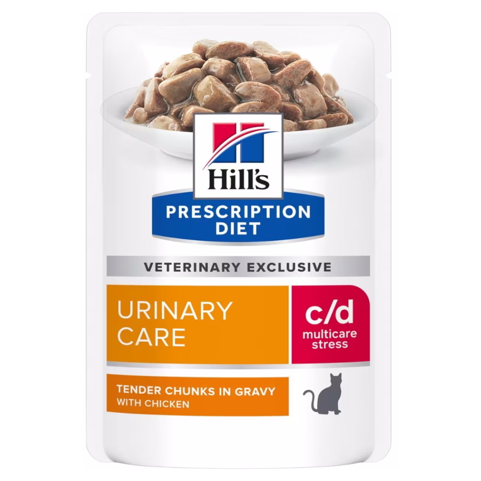 E-shop HILL'S Prescription Diet c/d Multicare Stress kuře kapsičky pro kočky 12 x 85 g