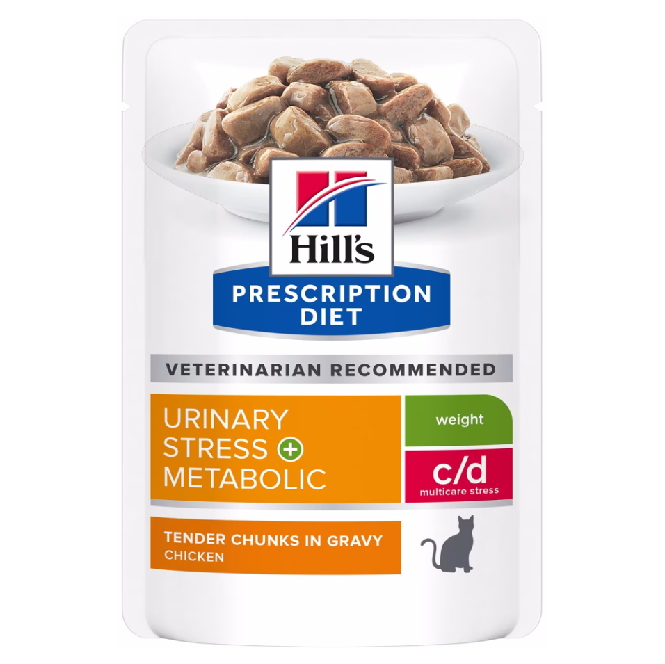 Levně HILL'S Prescription Diet c/d Multicare Stress + Metabolic kapsičky pro kočky 12 x 85 g