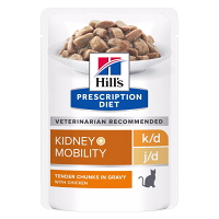 HILL'S Prescription Diet k/d + Mobility kapsička pro kočky 12 x 85 g