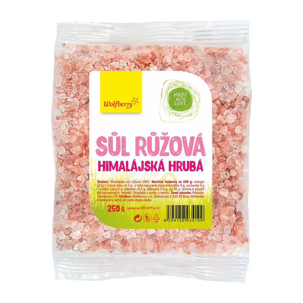 E-shop WOLFBERRY Himalájská sůl růžová hrubá 250 g