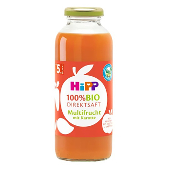 HIPP Ovocná šťáva s karotkou 100% juice BIO 330 ml