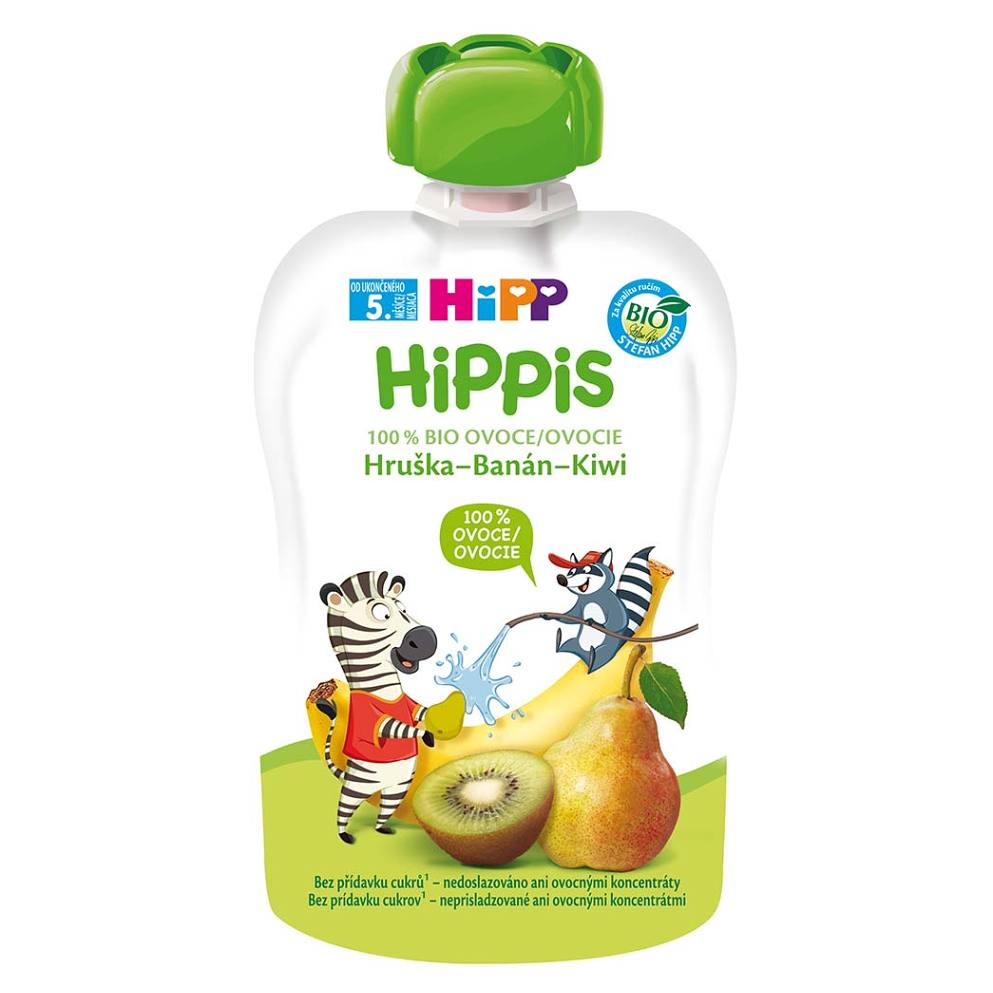 E-shop HiPP 100% ovoce Hruška-Banán-Kiwi od 5.měsíce BIO 100 g