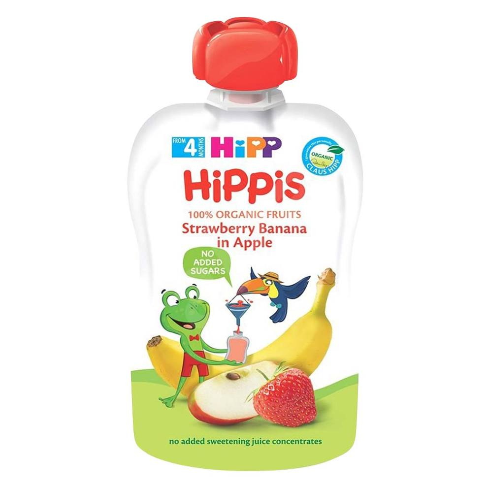 E-shop HiPP 100% ovoce Jablko-Banán-Jahoda od 4.měsíce BIO 100 g