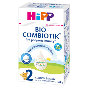 HIPP 2 Combiotik pokračovací kojenecké mléko od 6-12. měsíců BIO 500 g (Pokračovací kojenecká mléka) - BIO
