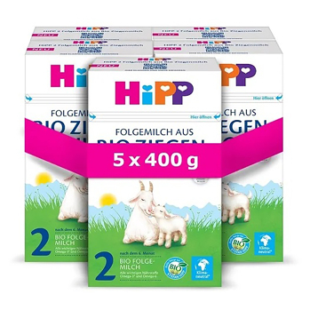HIPP 2 Kozí mléko BIO 5 x 400 g (Pokračovací kojenecká mléka) - BIO, Kozí