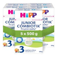 HiPP 3 Junior combiotik pokračovací batolecí mléko 5 x 500 g