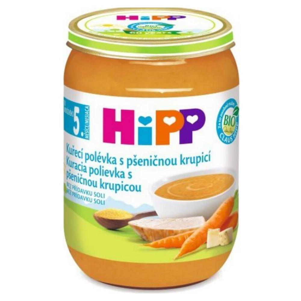 HiPP BIO Polévka Kuřecí s pšeničnou krupicí 5m+ 190 g