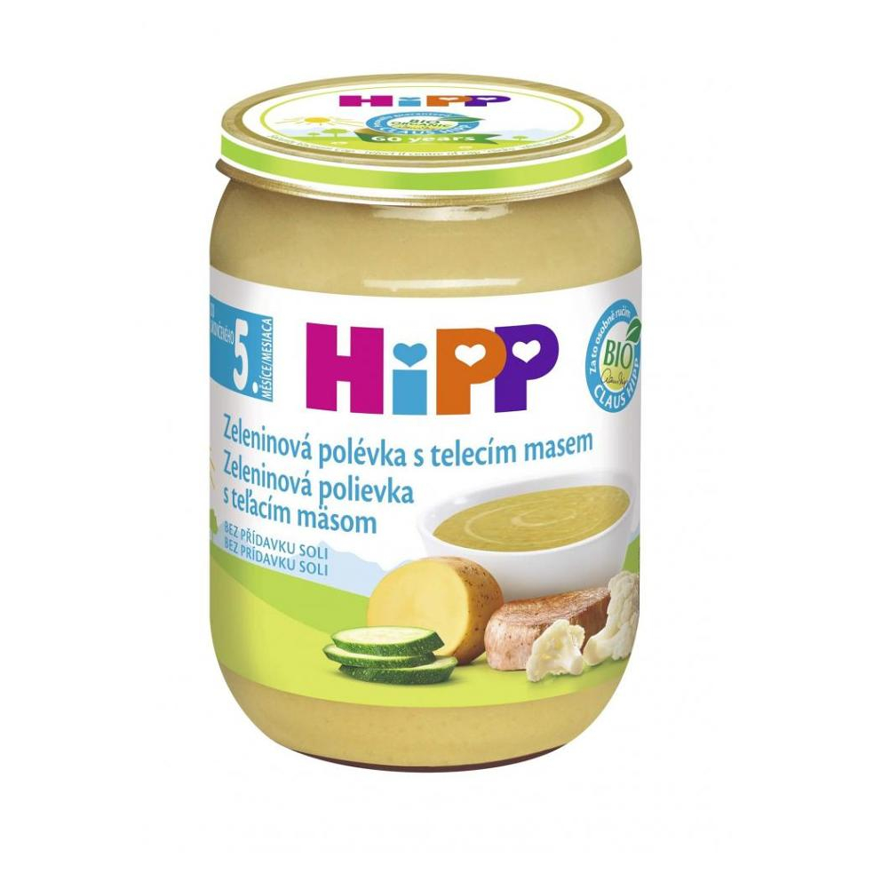 Fotografie HiPP BIO Zeleninová polévka s telecím masem 190 g