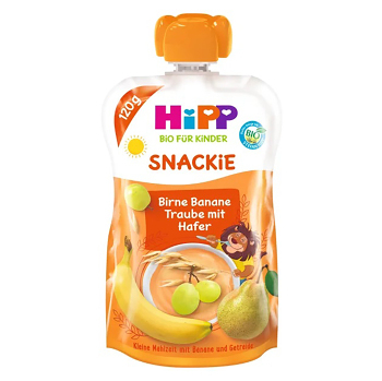 HIPP Sport hruška banán bíle hrozno a oves 120 g (Svačinové kapsičky) - BIO, Ekologické
