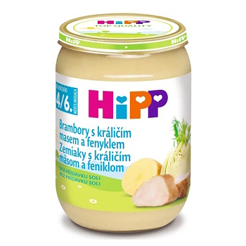 HIPP Brambory s králičím masem a fenyklem BIO 190 g (Masozeleninové příkrmy) - BIO