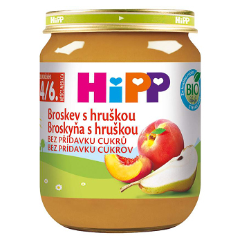 HIPP Bio broskev s hruškou 4/6m 125 g