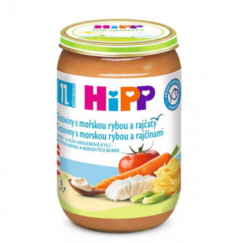 HIPP Menu Těstoviny s mořskou rybou a rajčetem 220 g