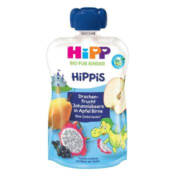 HiPP Hippies Jablko-Hruška-Dračí ovoce-Černý rybíz BIO 100 g