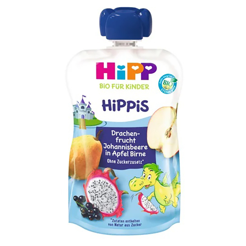 HIPP Hippies jablko hruška dračí ovoce černý rybíz BIO 100 g