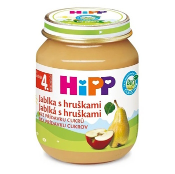 HIPP Jablka s hruškami BIO 125 g (Ovocné přesnídávky) - BIO
