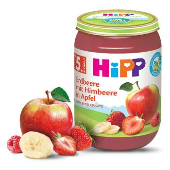 HIPP Jahody s malinami a jablkem bio 190 g, expirace