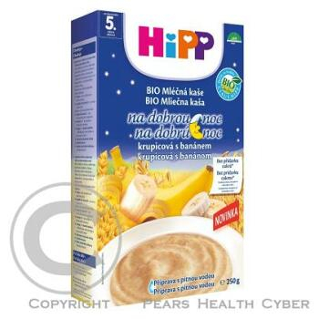 HIPP Kaše na dobrou noc BIO krupice s banánem 250 g