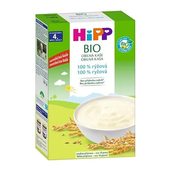 HIPP Kaše obilná 100% rýžová BIO 200 g (Nemléčné kaše) - Instantní, BIO, Ekologické