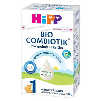 HIPP 1 Combiotik počáteční kojenecký výživa BIO 500 g (Počáteční kojenecká mléka) - BIO, Hypoalergenní