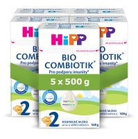 HIPP 2 Combiotic pokračovací kojenecká výživa od ukončeného 6. měsíce 5 x 500 g