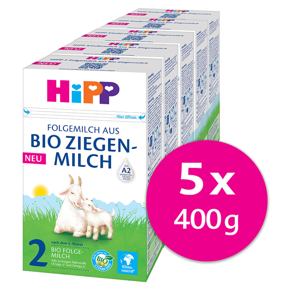 E-shop HIPP 2 Bio kozí mléko 5 x 400 g