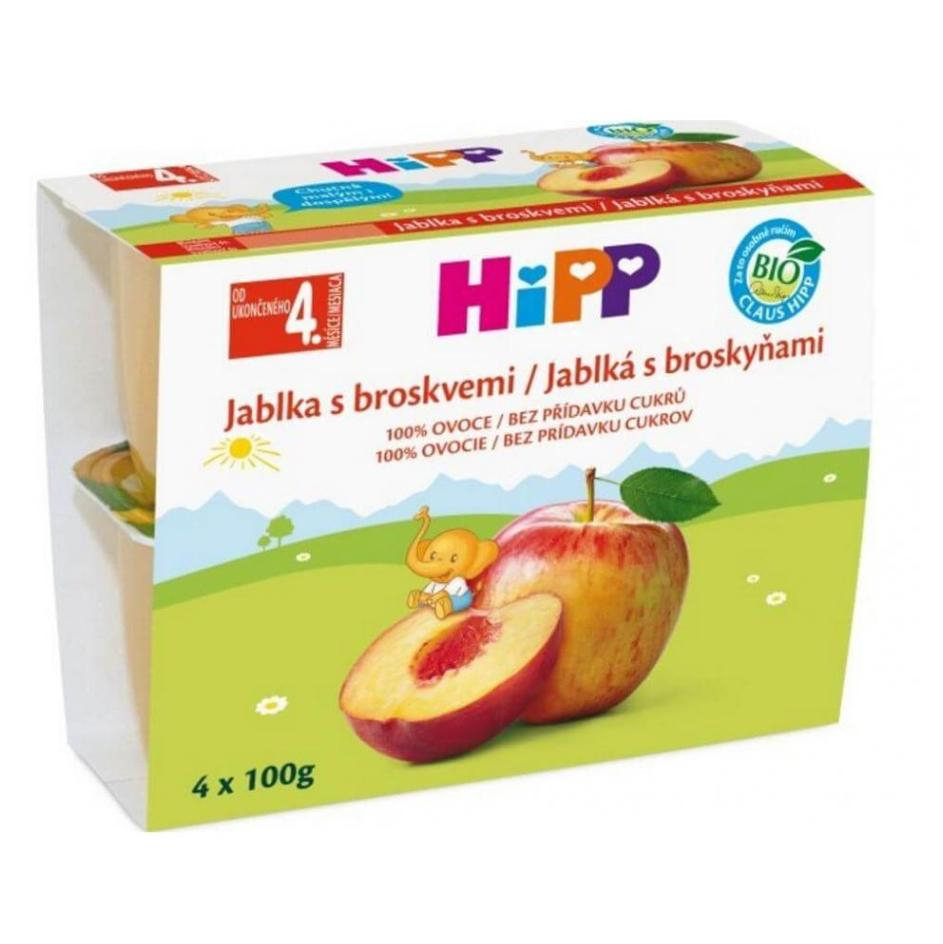 E-shop HIPP Ovoce 100% Jablka s broskvemi BIO 4 x 100 g