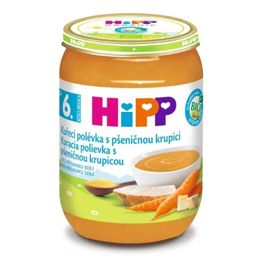 E-shop HIPP Bio polévka kuřecí s pšeničnou krupicí 190 g