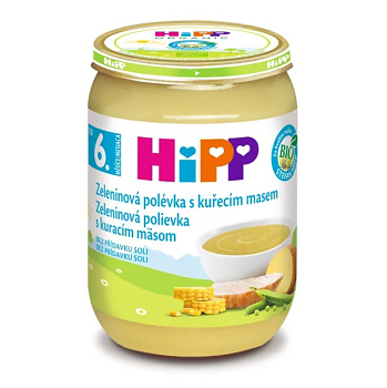 HIPP Polévka zeleninová s kuřecím BIO 190 g (Polévky pro děti) - BIO