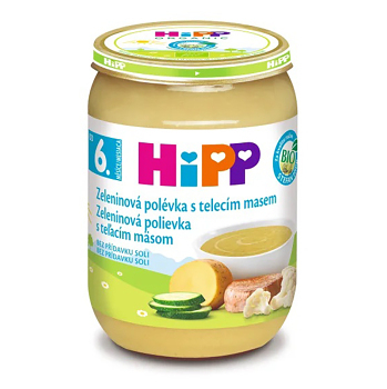 HIPP Polévka zeleninová s telecím BIO 190 g (Polévky pro děti) - BIO