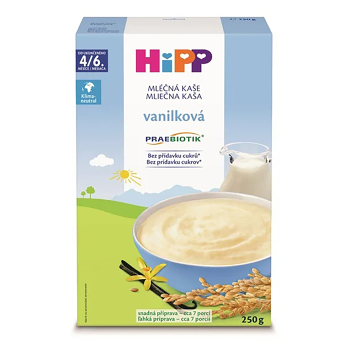 HIPP Praebiotik mléčná kaše první vanilková BIO 250 g (Mléčné kaše) - BIO