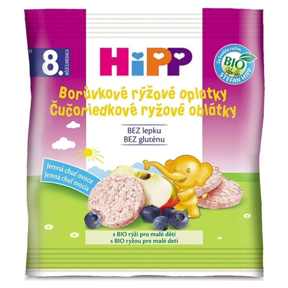 HIPP Sušenky borůvkové rýžové oplatky BIO 30 g