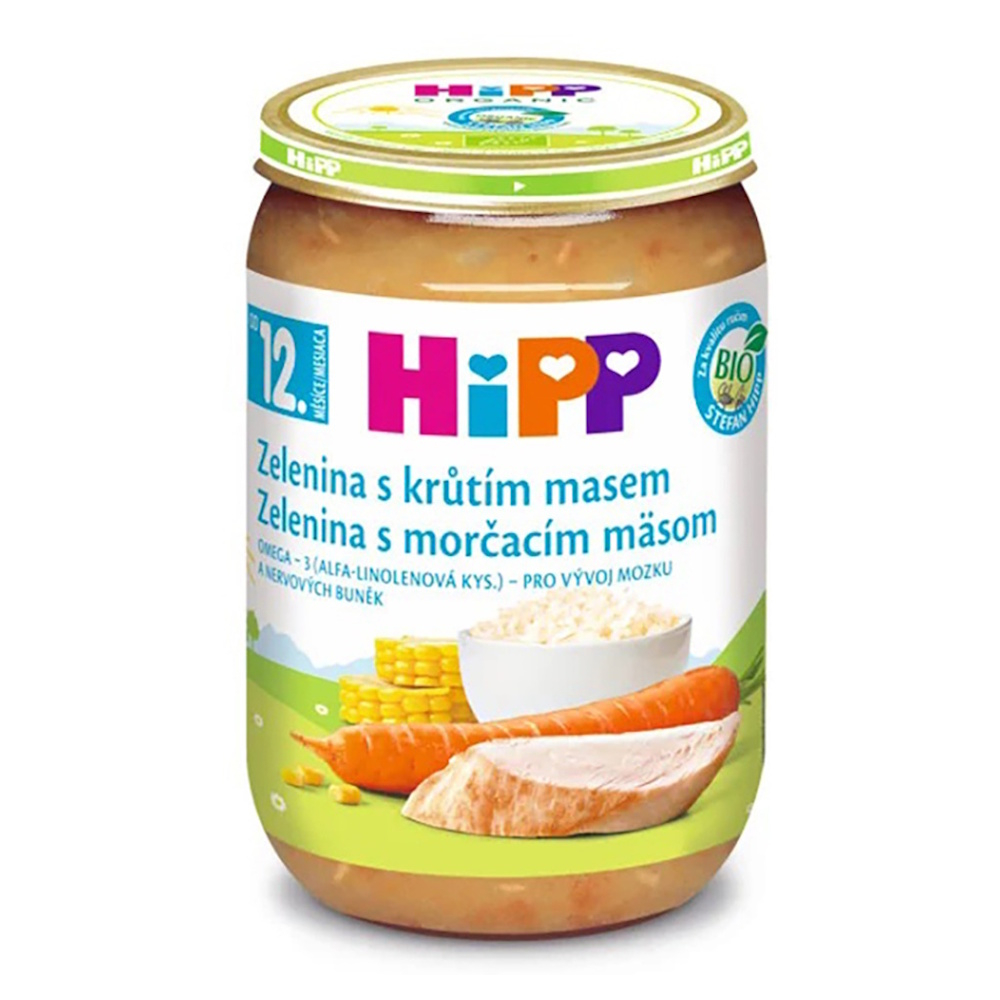 HIPP Zelenina s krůtím masem BIO 220 g