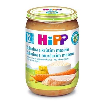 HIPP Zelenina s krůtím masem BIO 220 g (Masozeleninové příkrmy) - BIO
