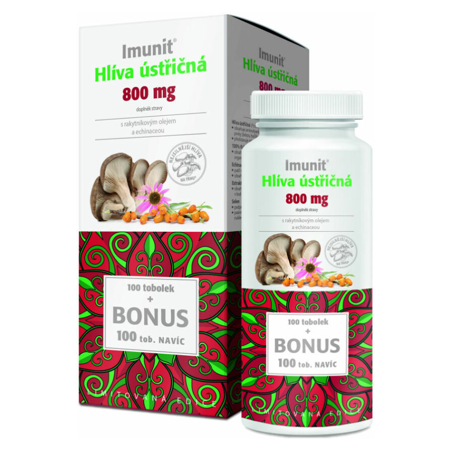 Levně IMUNIT Hlíva ústřičná 800 mg s rakytníkem a echinaceou 100+100 tablet