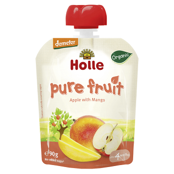 HOLLE Baby Bio Ovocné pyré jablko a mango 90 g