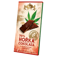 CARLA Hořká čokoláda 70 % s konopným semínkem 80 g