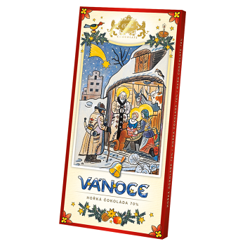 CARLA Hořká čokoláda 70% vánoční motiv J. Lada 80 g (Čokolády) - Mléčné