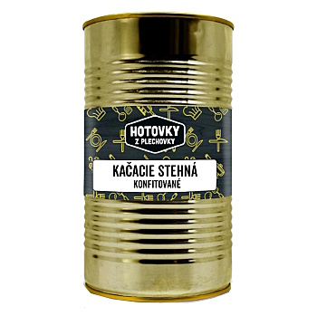 HOTOVKY Z PLECHOVKY Konfitovaná kachní stehna 1300 ml (Masové konzervy) - Vícesložkové