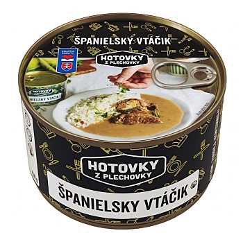 HOTOVKY Z PLECHOVKY Španělský ptáček 800 ml (Masové konzervy) - Vícesložkové