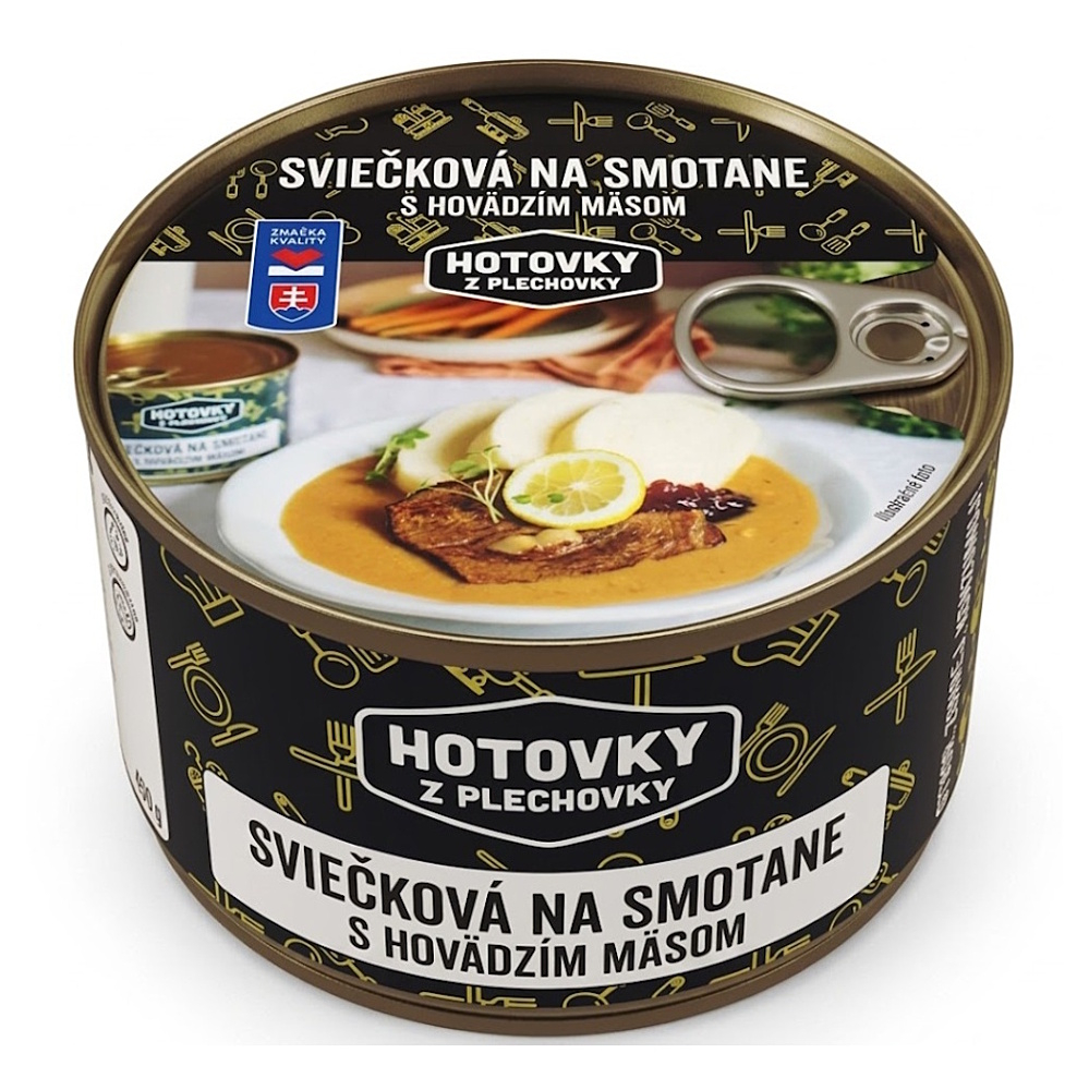 Levně HOTOVKY Z PLECHOVKY Svíčková na smetaně s hovězím masem 3 porce